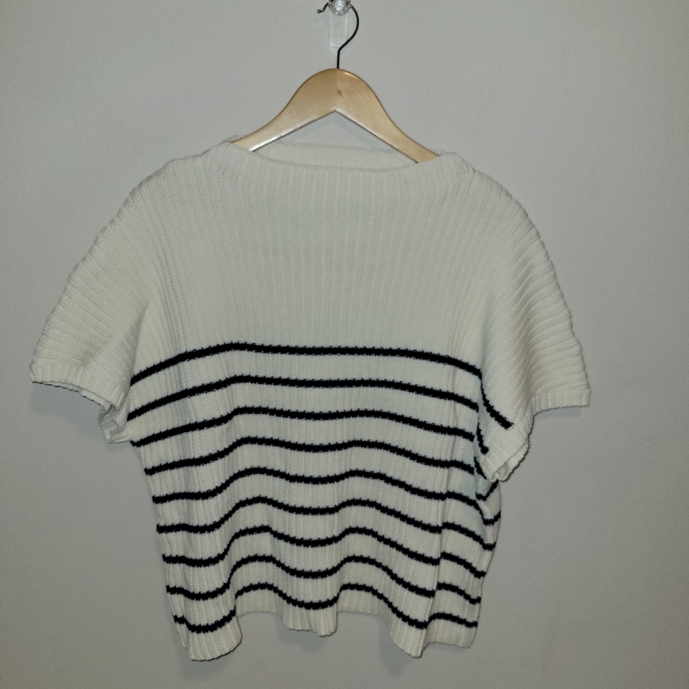 Cream Striped Knit Sweater By Shop The Mint